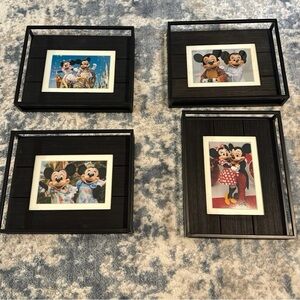 Black Mickey and Minnie Picture Frame Set